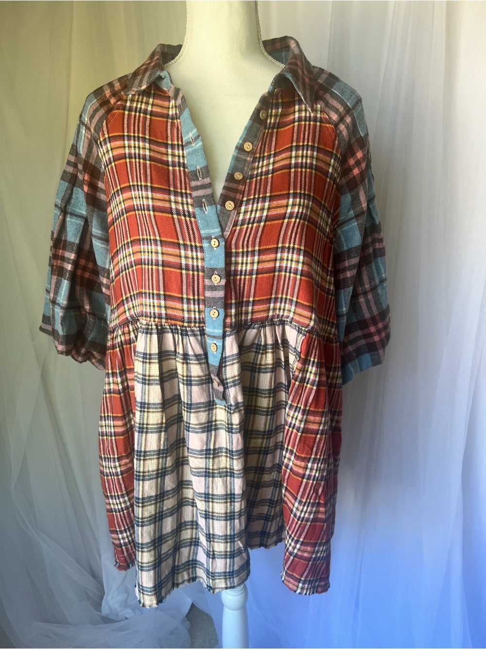 ⭐️SHOP TALULAH | Plaid Patchwork Tunic